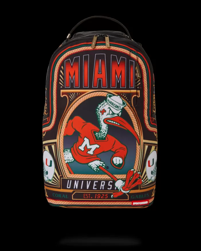 BACKPACKS*Sprayground UNIVERSITY OF MIAMI BACKPACK (DLXR)