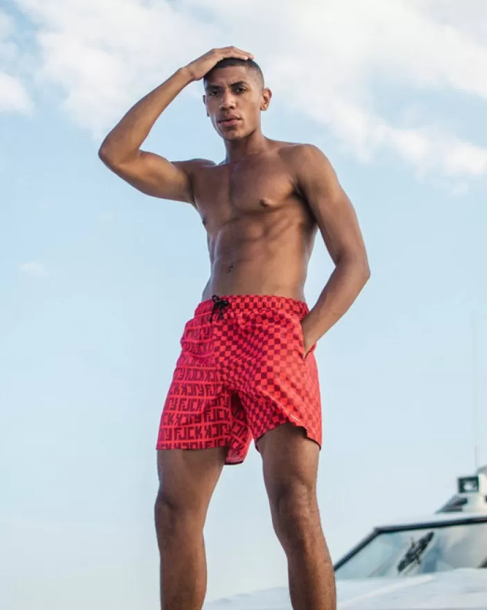 SWIMWEAR*Sprayground VENI VIDI VICI SHOTO SWIM TRUNKS