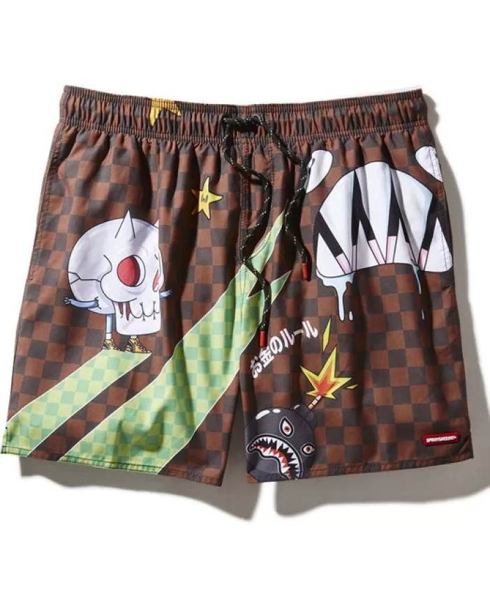 SWIMWEAR*Sprayground WTF SHARK SHOTO SWIM TRUNKS