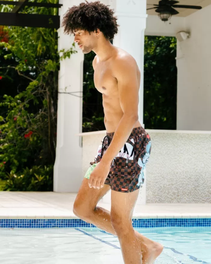 SWIMWEAR*Sprayground WTF SHARK SHOTO SWIM TRUNKS
