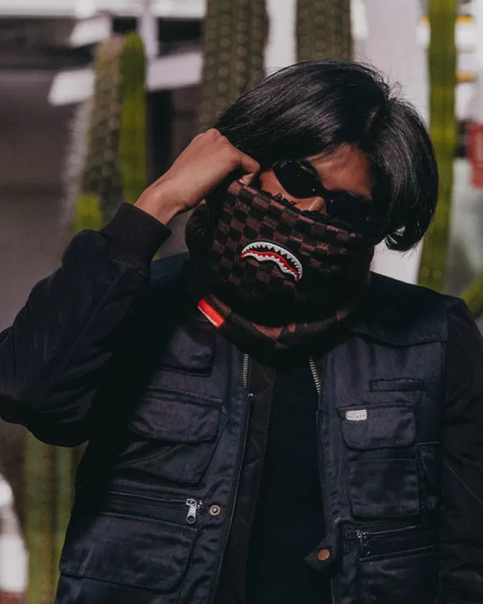 NECK WARMERS | COLD WEATHER GEAR*Sprayground XTC SHARKS IN PARIS NECK WARMER