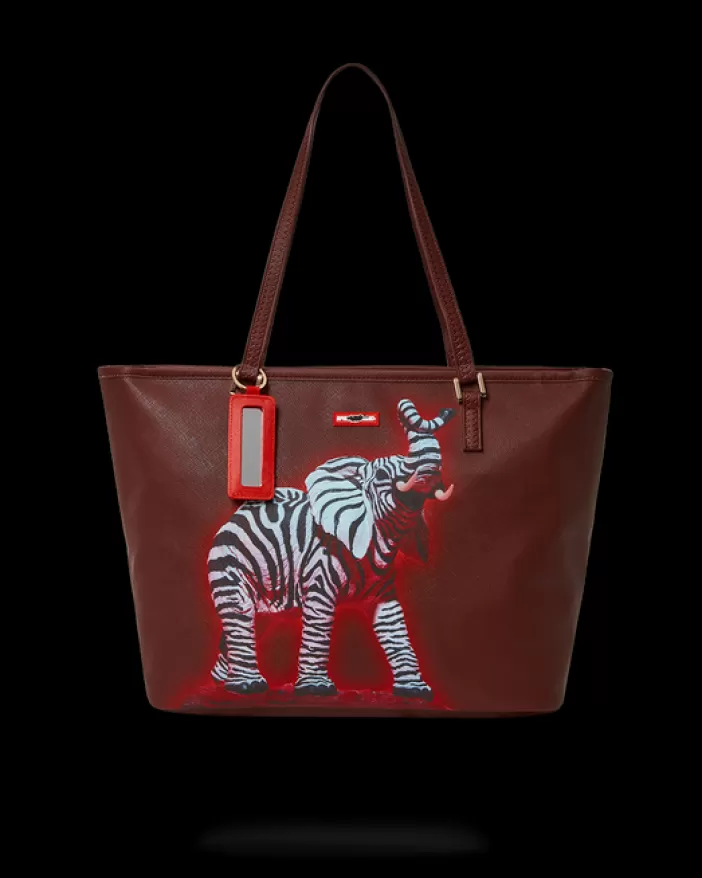 TOTES | HANDBAGS*Sprayground ZEBRA ELEPHANT RON ENGLISH COLLAB TOTE